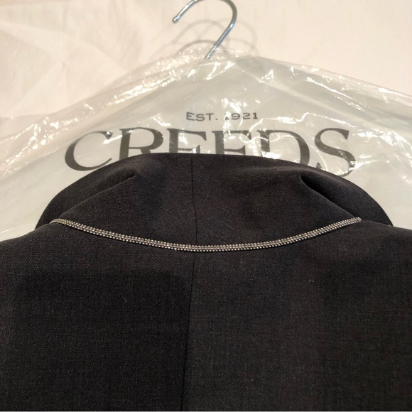 Brunello Cucinelli Dark Grey Wool Blazer Women Size IT46 - Picture 15 of 17